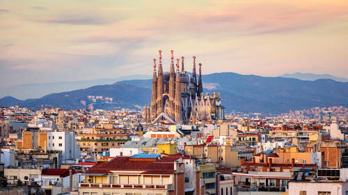 Panoramablick auf Barcelona - Spanien