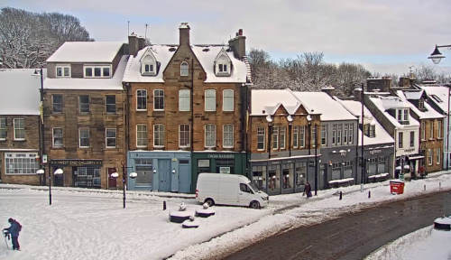 Stadtzentrum von Linlithgow - High Street - Cross Well - Schottland