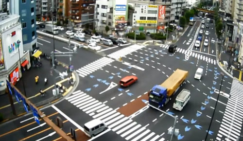 Kreuzung Ozeki Yokocho Tokio - Japan