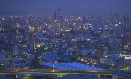 Panorama von Osaka - Japan
