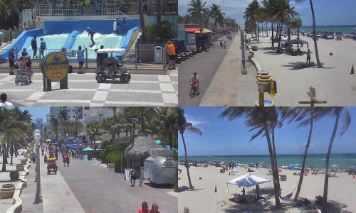 Hollywood Beach Broadwalk in Florida - USA