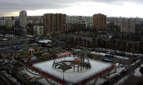 Platz Slavy in Moskau